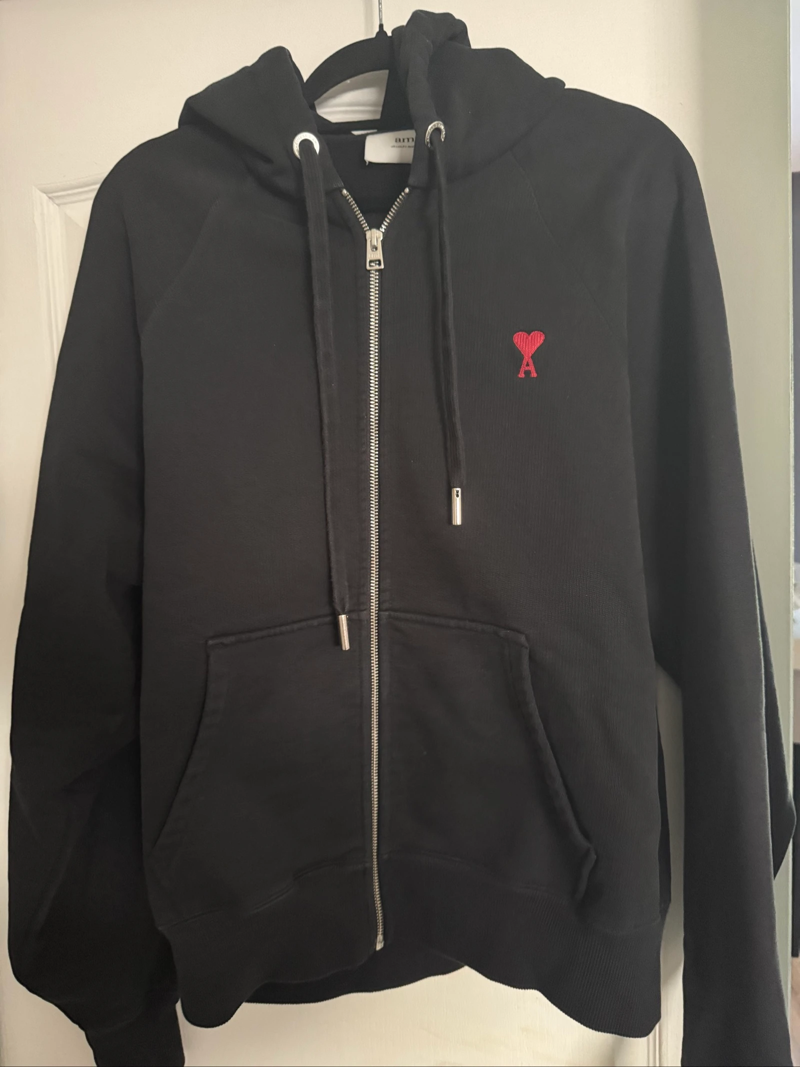 Sweat à capuche zippé Ami Paris Noir - Taille M